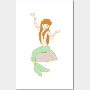 mermaid 2 Posters and Art